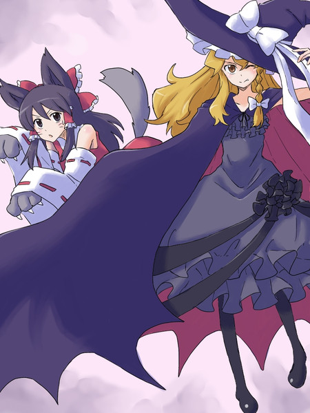 ハロウィンで仮装した魔理沙と霊夢 Jack さんのイラスト ニコニコ静画 イラスト