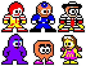 ロックマンのドット絵でマックキャラ ｓｄ７ さんのイラスト ニコニコ静画 イラスト