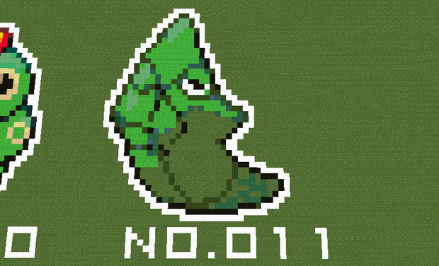 【マイクラ】ポケモン図鑑NO.011【ドット絵】