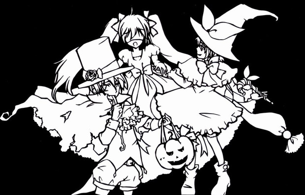 ハロウィン 切り絵 ダークピエロ さんのイラスト ニコニコ静画 イラスト