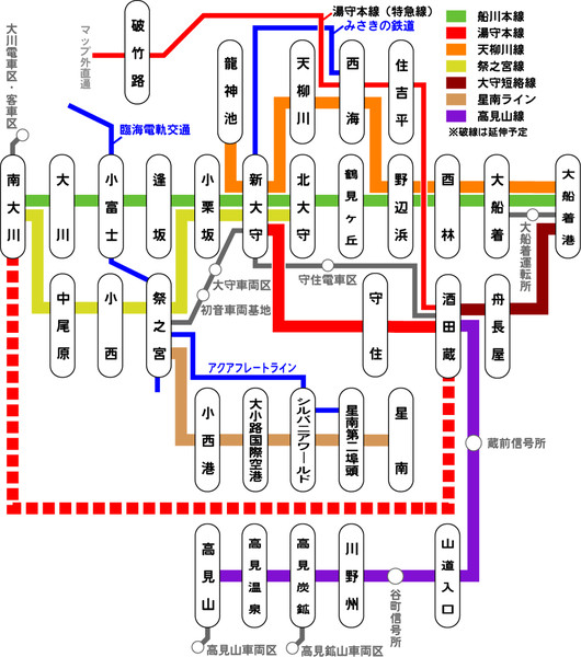 【Ａ列車で行こう９】大小路地区路線図