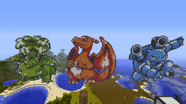 【Minecraft】初代御三家ドット絵【ポケモン】