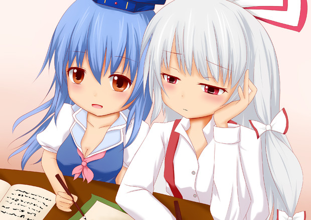 二人きりの勉強会 Nano さんのイラスト ニコニコ静画 イラスト