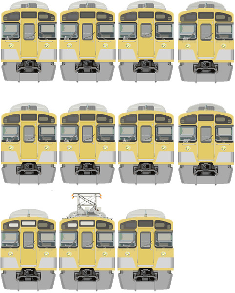 ＭＳペイントで西武新2000系更新車描いてみたぉ（＾ω＾）⊇