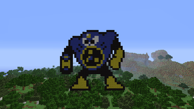久々に マインクラフト ドット絵でエアーマン描いてみた 投稿 ねっしぃ さんのイラスト ニコニコ静画 イラスト
