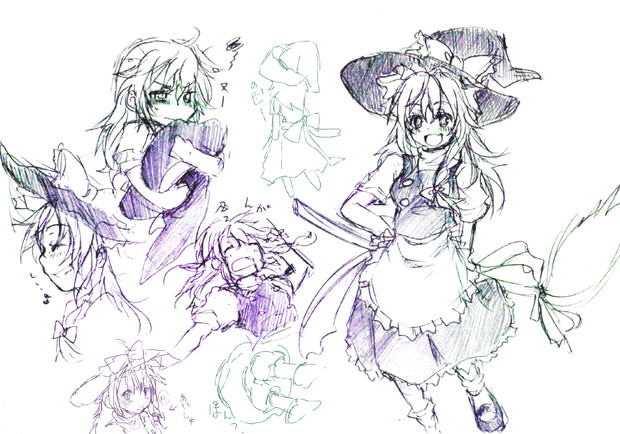 落書きでもいいですか 初描き魔理沙 東方 アシュア さんのイラスト ニコニコ静画 イラスト