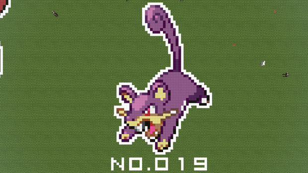 マイクラ ポケモン図鑑no 019 ドット絵 のむちょん さんのイラスト ニコニコ静画 イラスト