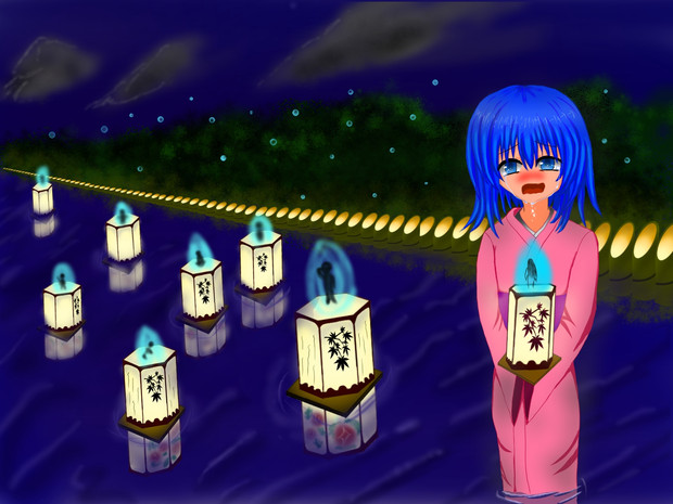 灯篭流し 若草なずな さんのイラスト ニコニコ静画 イラスト