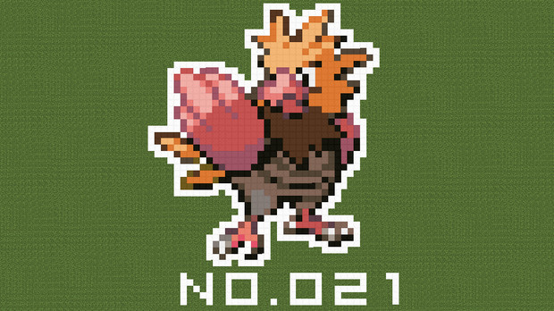 マイクラ ポケモン図鑑no 021 ドット絵 のむちょん さんのイラスト ニコニコ静画 イラスト