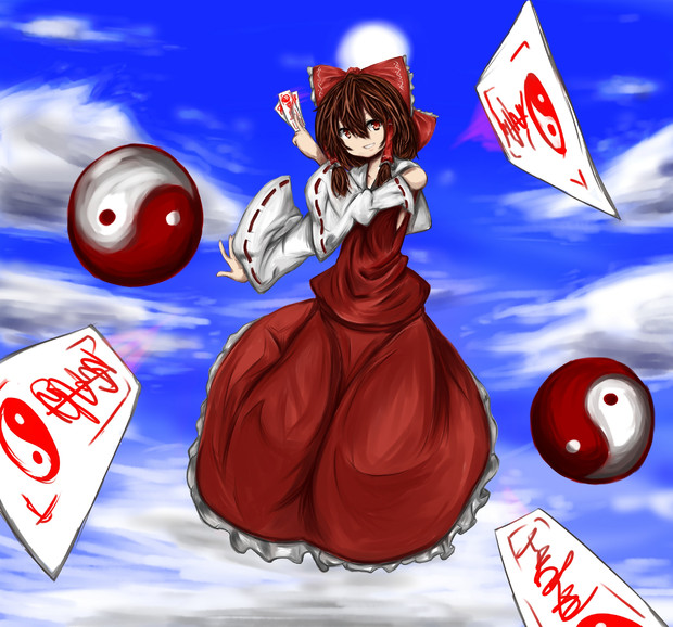霊夢 お札をプレゼントフォーユー ケシｋｓくん さんのイラスト ニコニコ静画 イラスト