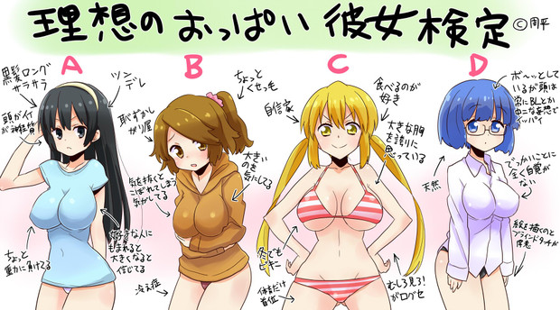 理想のおっぱい彼女検定 周平 さんのイラスト ニコニコ静画 イラスト
