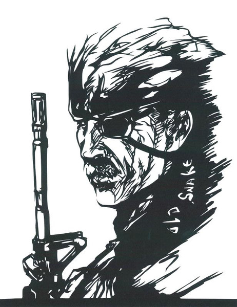 【切り絵】 ｵｰﾙﾄﾞ・ｽﾈｰｸ 【MGS4】