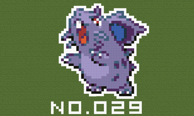 【マイクラ】ポケモン図鑑NO.029【ドット絵】