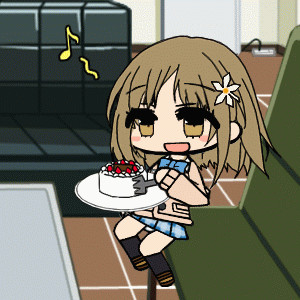 ケーキを食べる三村かな子 Gifアニメ マリー さんのイラスト