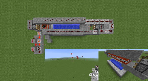Minecraft 半自動装填式簡易拡散砲 Mobuszero さんのイラスト ニコニコ静画 イラスト