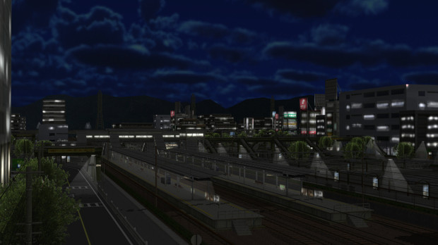 [MMD] 空色町_夜、配布