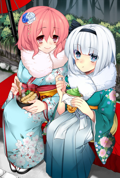 幽々子と妖夢 やまざき さんのイラスト ニコニコ静画 イラスト