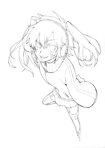 カゲロウプロジェクト エネの線画 ゴッドp さんのイラスト ニコニコ静画 イラスト