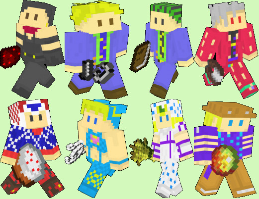 Minecraft ジョジョスキンまとめ２ ゆずハチミツ さんのイラスト ニコニコ静画 イラスト