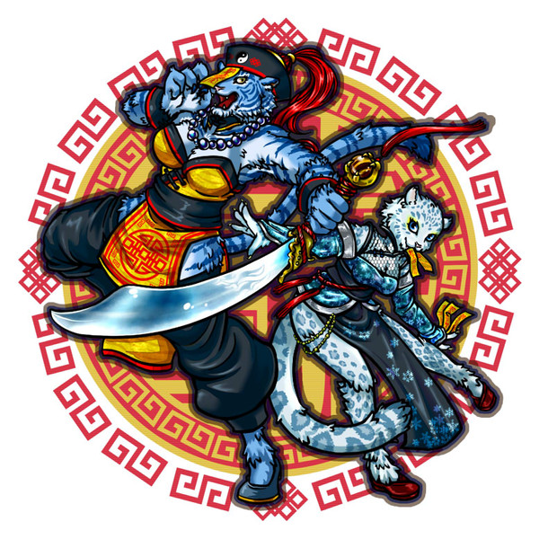 青い虎と青い雪豹 ハヤジ さんのイラスト ニコニコ静画 イラスト
