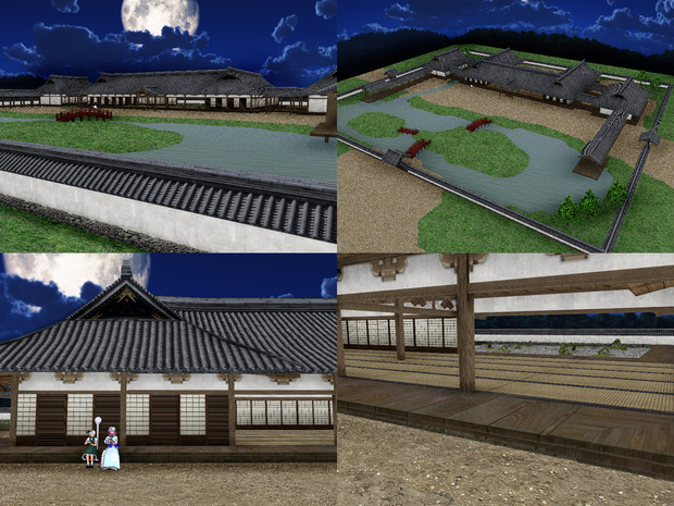 Mmdステージ 白玉楼 製作中 鯖缶 さんのイラスト ニコニコ静画 イラスト