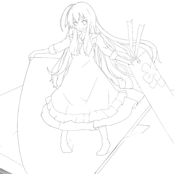 マリー カゲロウプロジェクト 線画 ニコニコ静画 イラスト