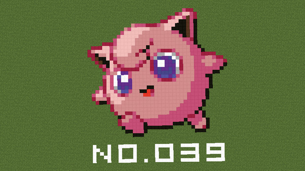 マイクラ ポケモン図鑑no 039 ドット絵 のむちょん さんのイラスト ニコニコ静画 イラスト