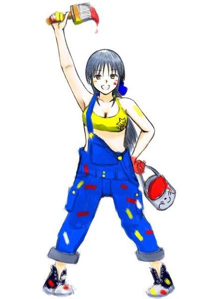 水着とオーバーオールの組み合わせ好っきー マエダ アタル さんのイラスト ニコニコ静画 イラスト
