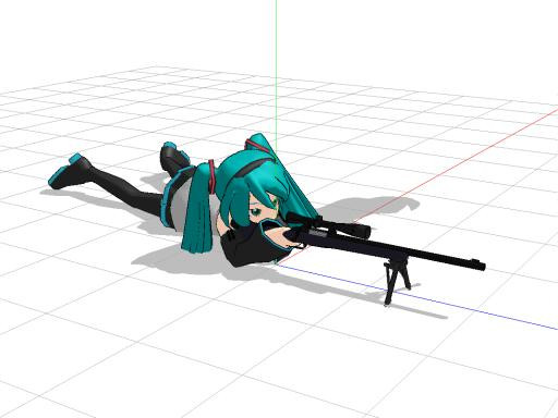 Mmd 伏射姿勢ポーズデータ配布 浅村anri アサシンp さんのイラスト ニコニコ静画 イラスト