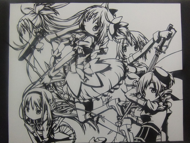 切り絵 魔法少女 魔法少女まどか マギカ ありる さんのイラスト ニコニコ静画 イラスト