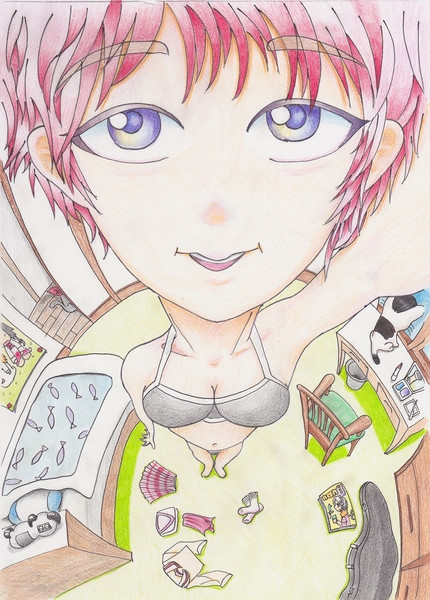 魚眼レンズで自分撮り うりゃん さんのイラスト ニコニコ静画 イラスト