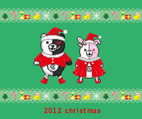 モノクマドット絵★クリスマス