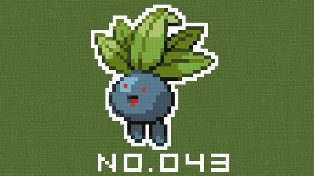 マイクラ ポケモン図鑑no 043 ドット絵 のむちょん さんのイラスト ニコニコ静画 イラスト