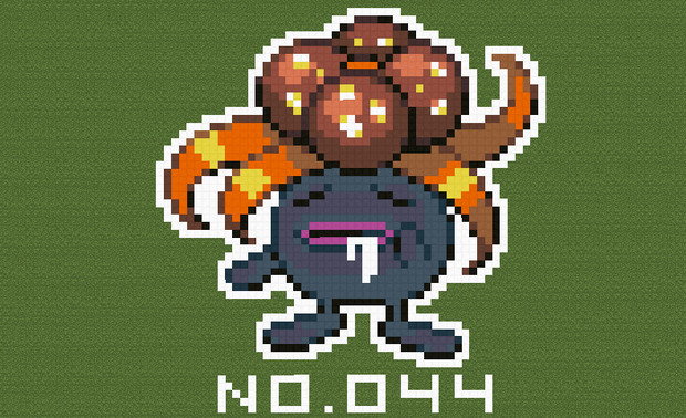 マイクラ ポケモン図鑑no 044 ドット絵 のむちょん さんのイラスト ニコニコ静画 イラスト