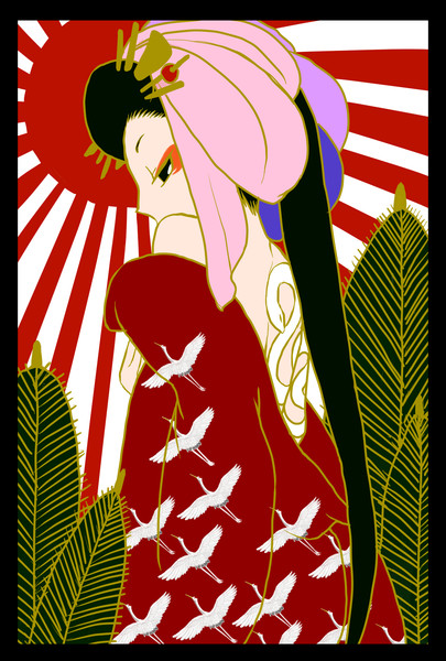 13年賀状 花札風味 ユアリス 天然毒 さんのイラスト ニコニコ静画 イラスト