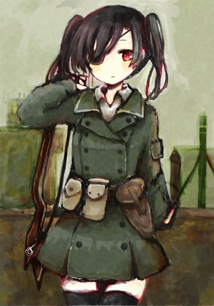 軍服眼帯 ライチ さんのイラスト ニコニコ静画 イラスト