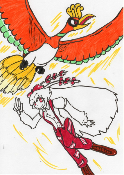 妹紅 ホウオウ 花笠くらげもすこ さんのイラスト ニコニコ静画 イラスト