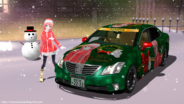 【MMD】クラウン痛車（クリスマス仕様）