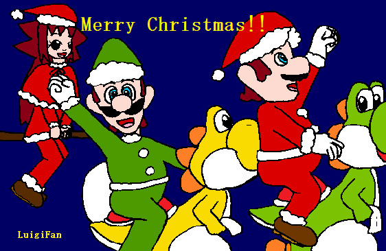 クリスマス用ポストカードその２ ルイージファン さんのイラスト ニコニコ静画 イラスト