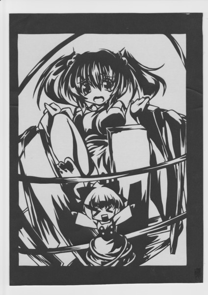 【切り絵】　キスメ＆黒谷ヤマメ　【釣瓶落とし＆土蜘蛛】