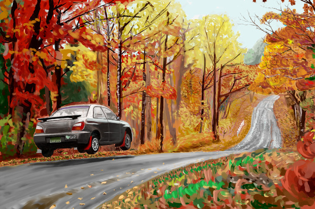 インプレッサ 木枯らしドライブ 紅葉 ティンティンp さんのイラスト ニコニコ静画 イラスト