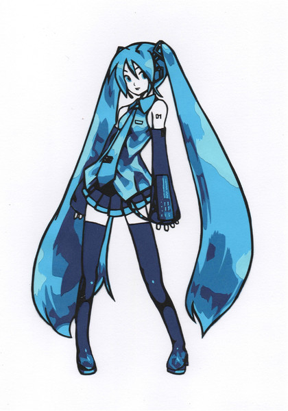 切り絵 初音ミク しみっちゃん さんのイラスト ニコニコ静画 イラスト