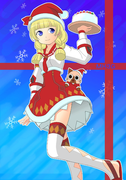 受付嬢ちゃんのクリスマス Mikoko さんのイラスト ニコニコ静画 イラスト