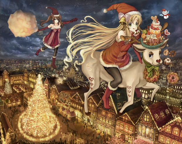 クリスマス 女の子 イラスト Ilustrasi