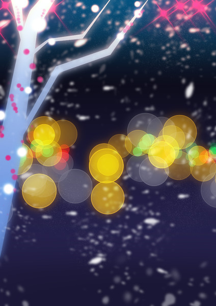 クリスマスイルミネーション背景素材 Uuy さんのイラスト ニコニコ静画 イラスト