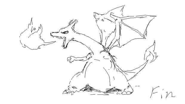 リザードン落書き