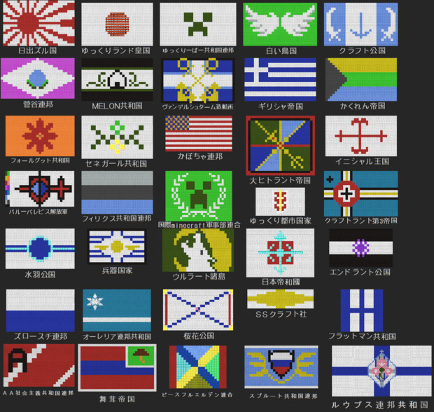 マイクラ 国旗 ユニークでかわいい壁紙hdr
