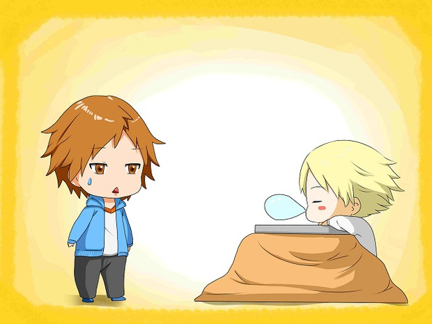 コタツでぬくぬく ニコニコ静画 イラスト