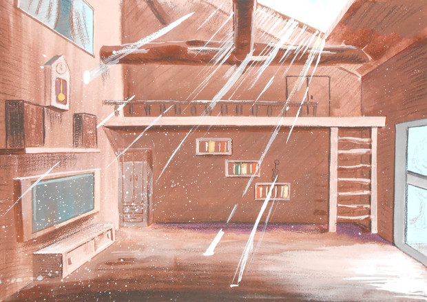光差し込む部屋 ニコニコ静画 イラスト