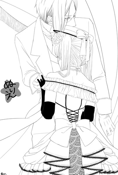 腐向け ぬりえ セバシエ えさん さんのイラスト ニコニコ静画 イラスト